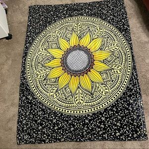 Sunflower throw blanket